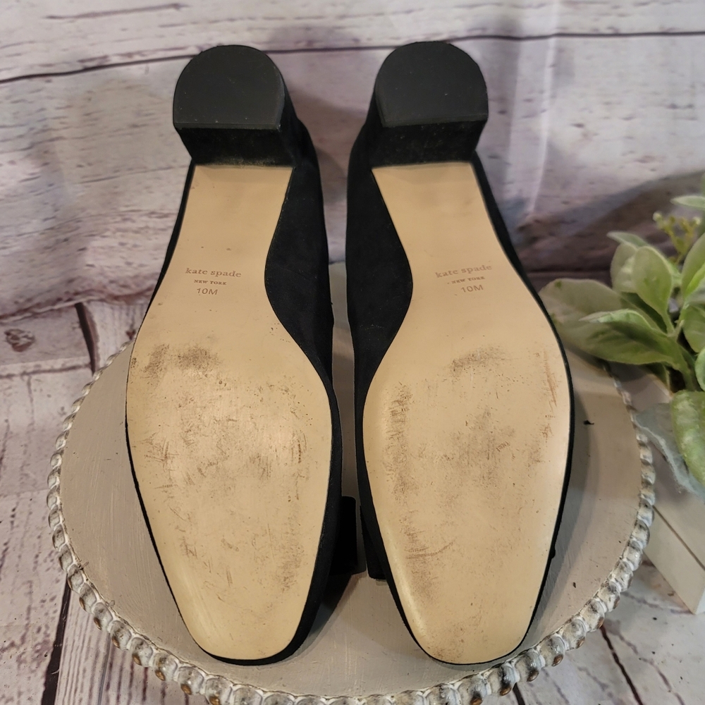 Kate Spade New York Benice Black Suede Women's Pump Shoes Size 10M - Picture 11 of 13